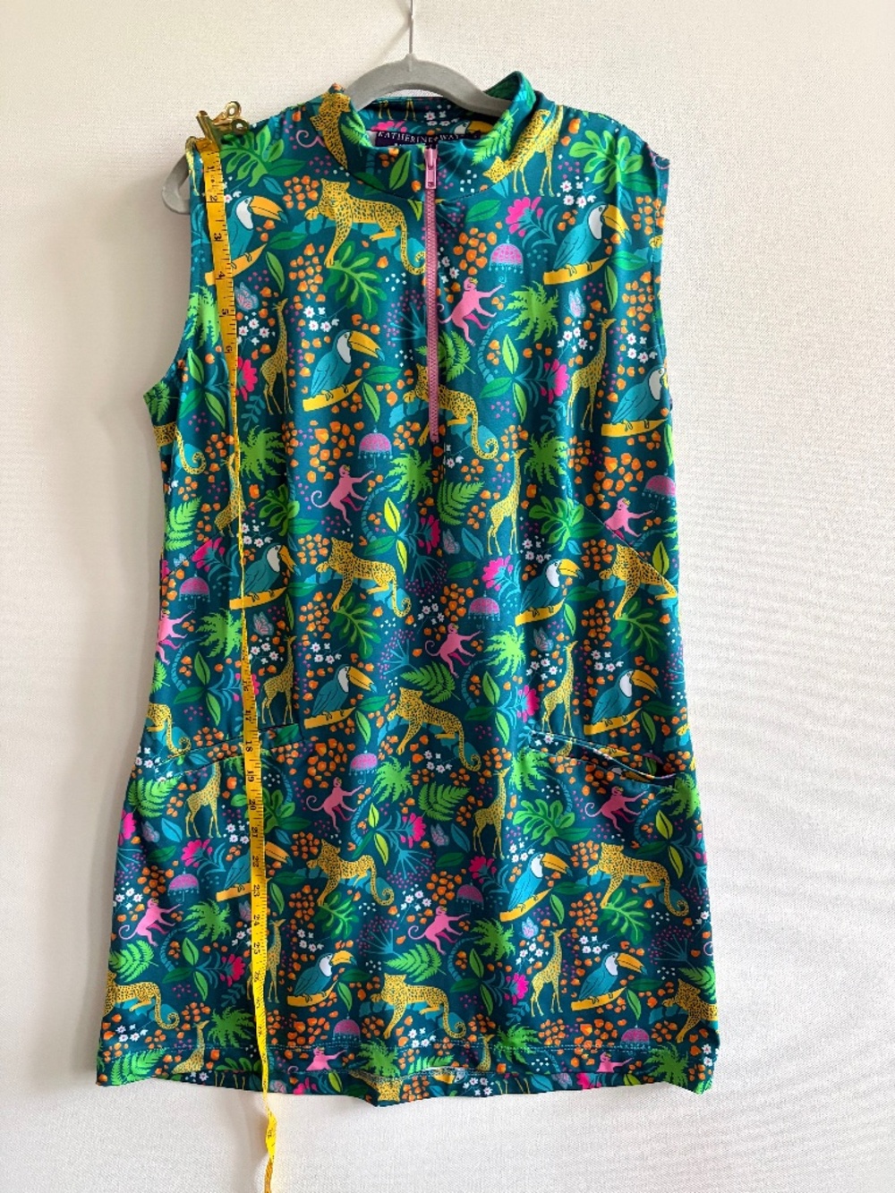 Katherine Way Jungle Safari Print Sleeveless Golf Dress Petite